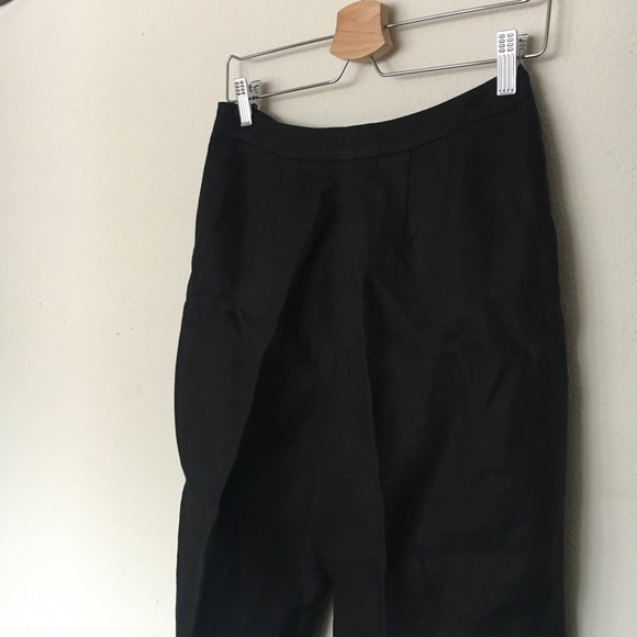 Talbots Linen Pants Cropped Cuffed High Waisted - Picture 4 of 7